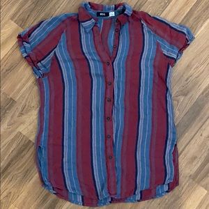 BDG ss striped button up
